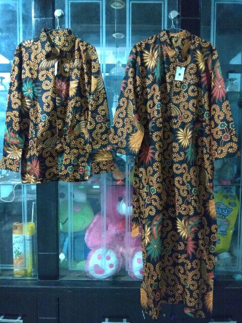 Baju Batik Couple Gamis Jumbo Murah Pasangan Modern Muslim -  Sadiya