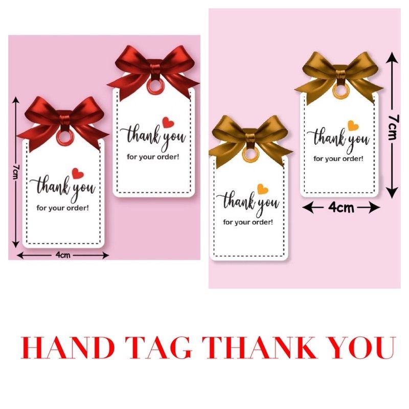 hand tag thankyou isi 10 pcs