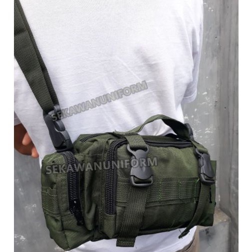 Tas Selempang Hijau Kecil Tactical