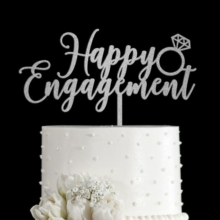 Happy Engagement Acrylic Cake Topper