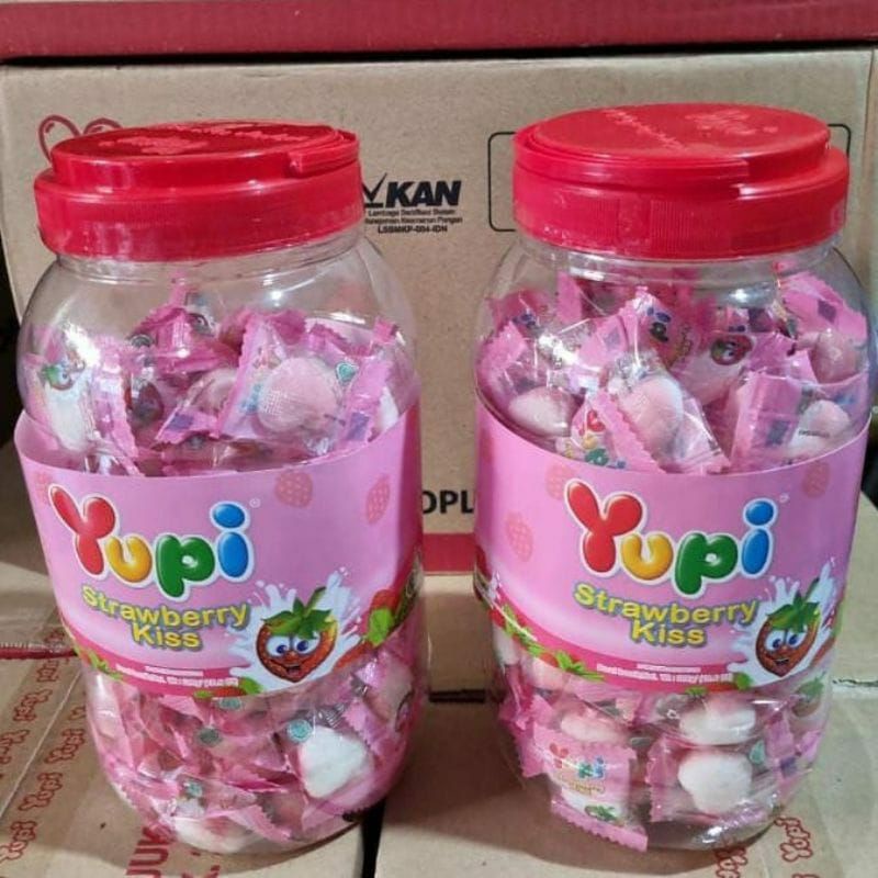 Jual Permen Yupi Kiss Strawberry Toples Shopee Indonesia
