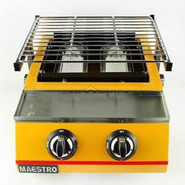 Panggangan/Bakaran Gas 2 Tungku Merk Maestro(Penutup Kaca)