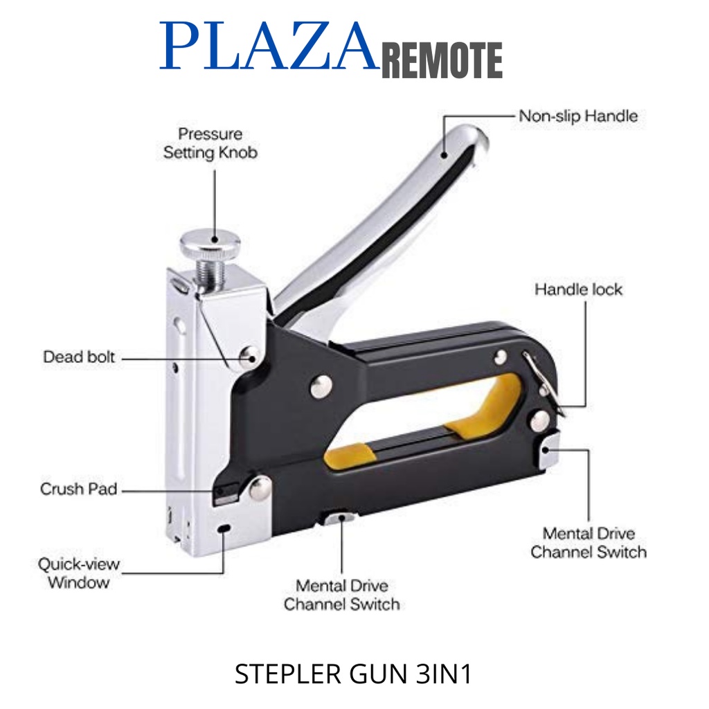 Staple Gun 3 in 1 Staples  JOK 4 14  MM Tembok jok motor triplek kayu 3 in 1