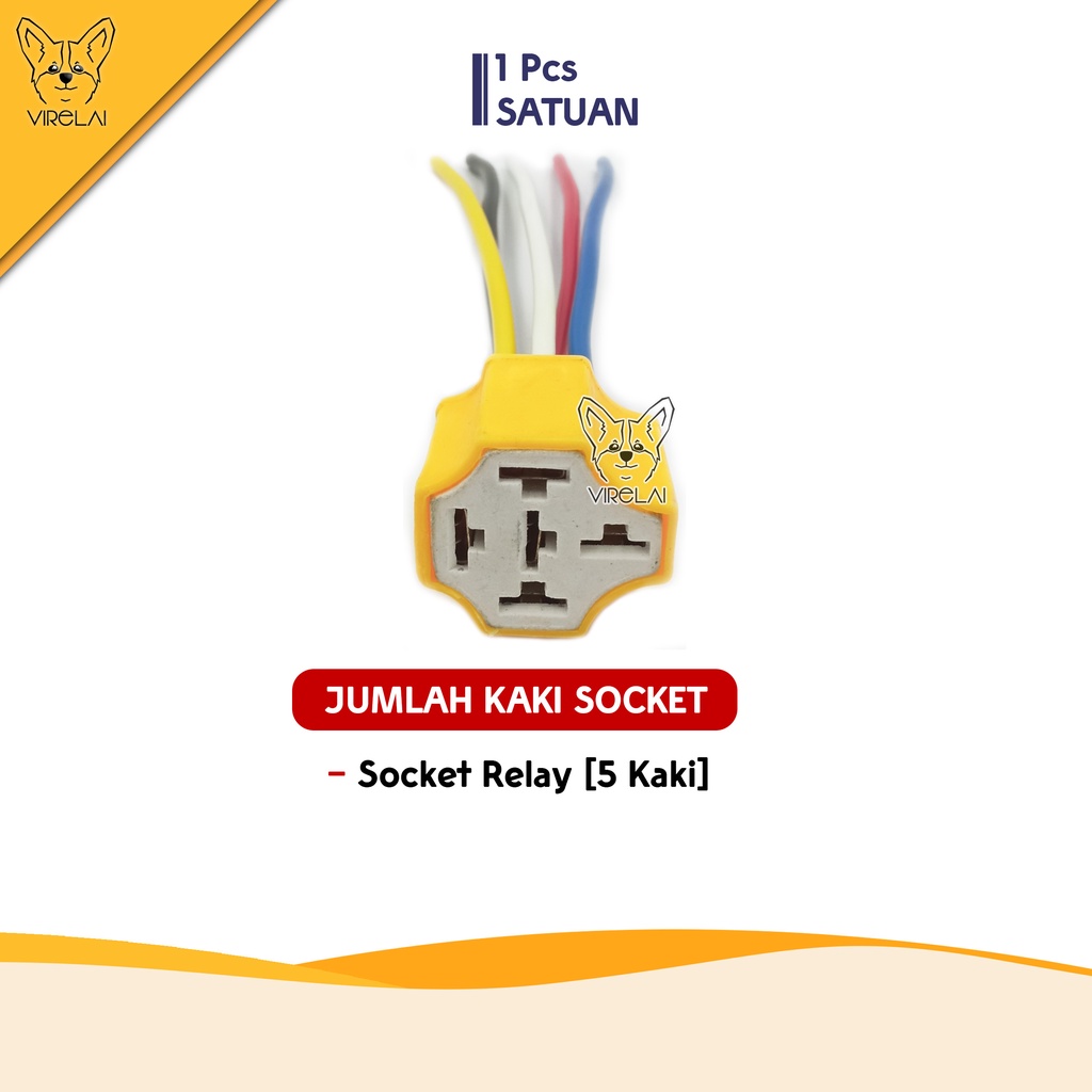 Socket Relay/Rumah Relay/Socket Lampu kaki 3/4/5