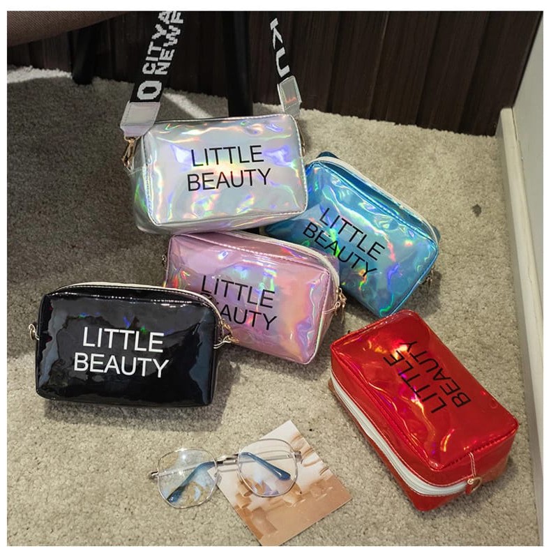 Tas Bahu / Selempang Ukuran Kecil Wanita Strap Lebar dengan Resleting little beauty