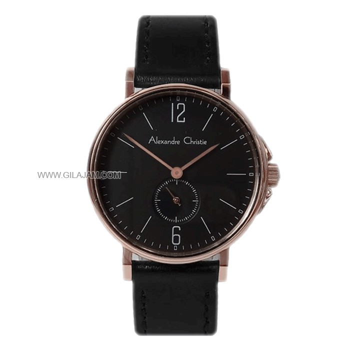 ALEXANDRE CHRISTIE 8458 MS BRGB Black Rosegold Kulit