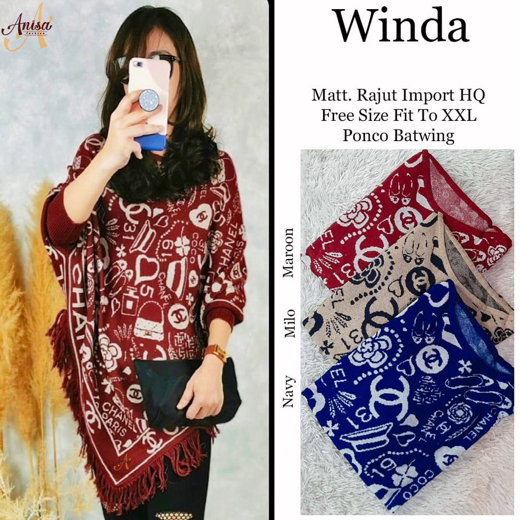 Ponco Rajut / OUTER MUSLIM WANITA REMAJA CEWEK TRENDY PONCHO RAJUT KEKINIAN TERBARU