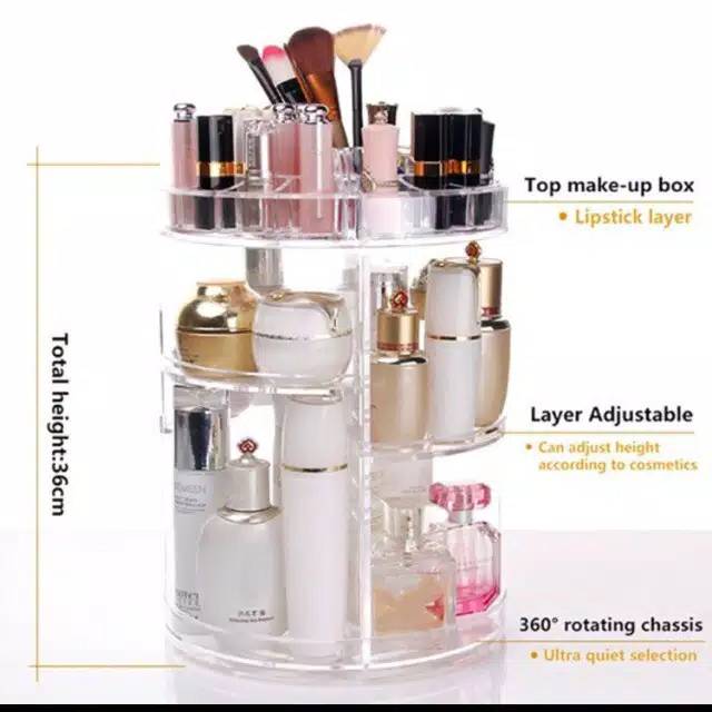 Rak Kosmetik Putar 360°  Rak Make Up