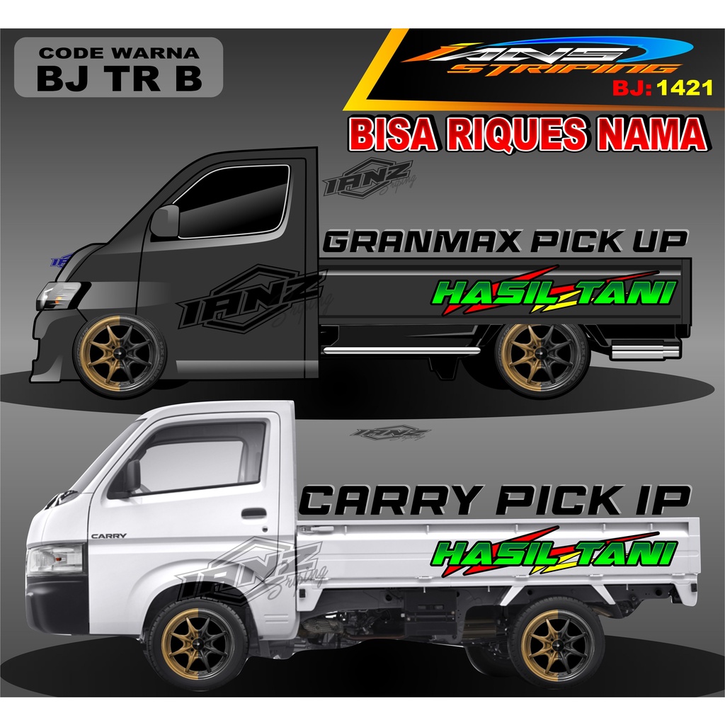 STICKER TULISAN HASIL TANI BAK SAMPING GRANMAX PICK UP / STICKER BAK SAMPING GRANMAX / DECAL STICKER GRANMAX PICK UP