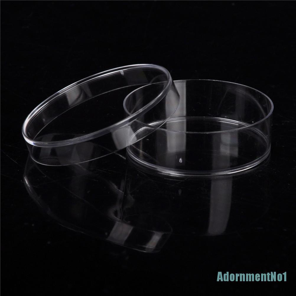 (Adornmentno1) 10pcs Piring Petri Dish Steril Bahan Plastik Polystyrene Ukuran 35x15mm