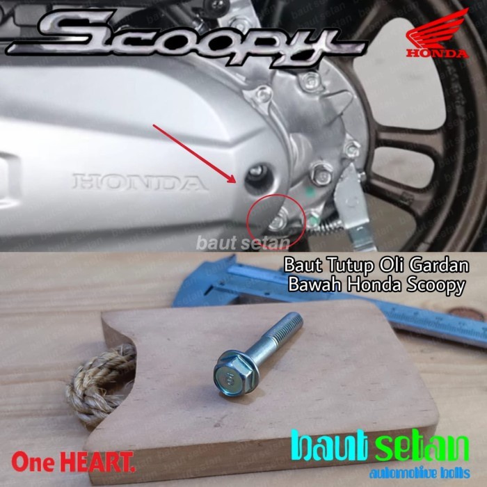 Baut Tutup Oli Gardan Bawah Honda Scoopy Esp