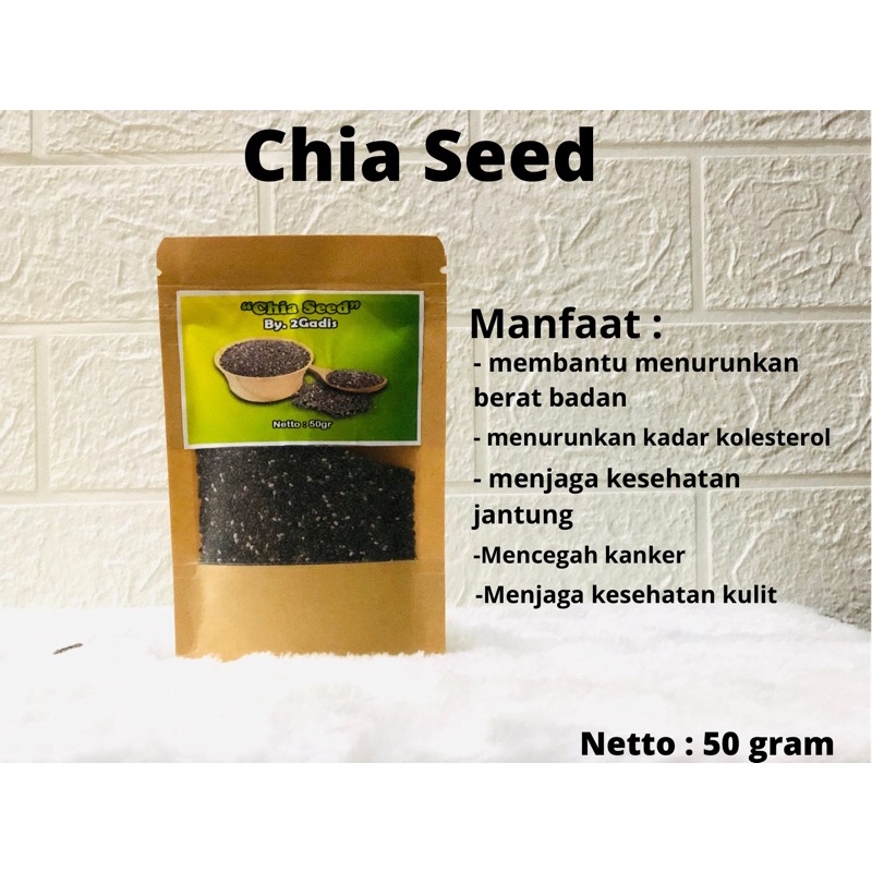 

Organic black Chia Seed 50 gram chiaseed Premium Original