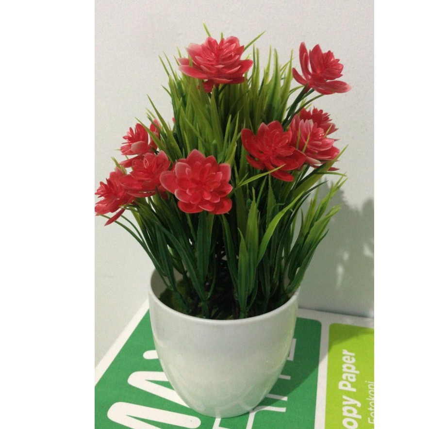 TIB / COD P2041( 1 KILO BISA 11 PCS )  Bunga. Bunga plastik. Bunga dekorasi-MERAH