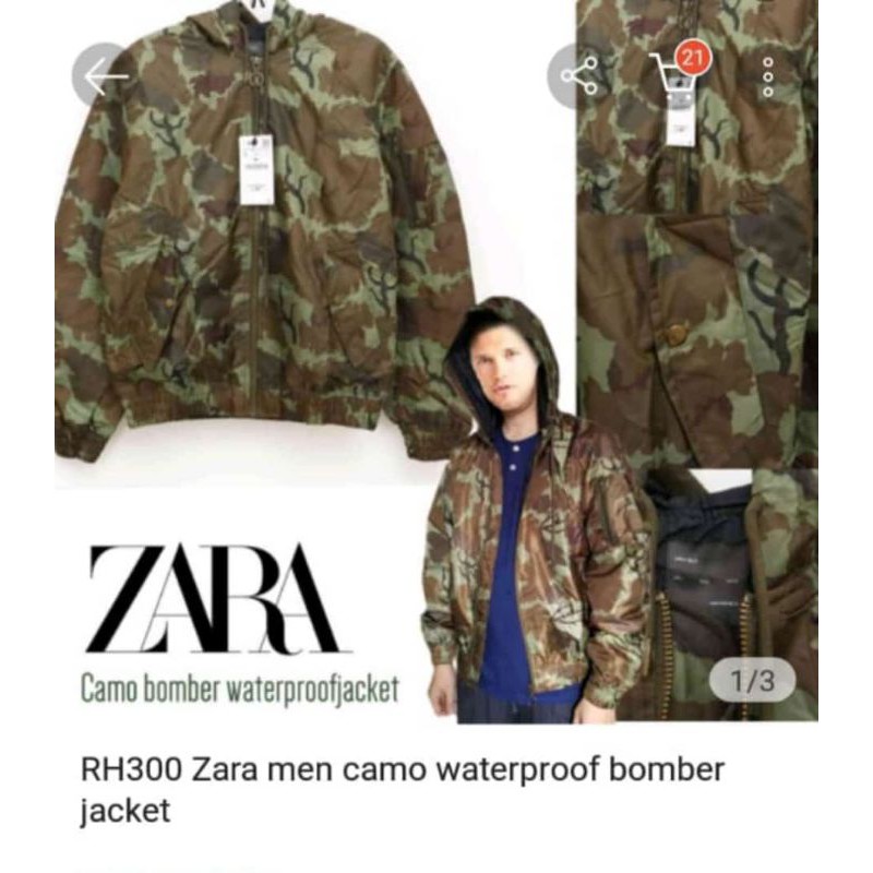 Jaket Bomber Zara Man Original