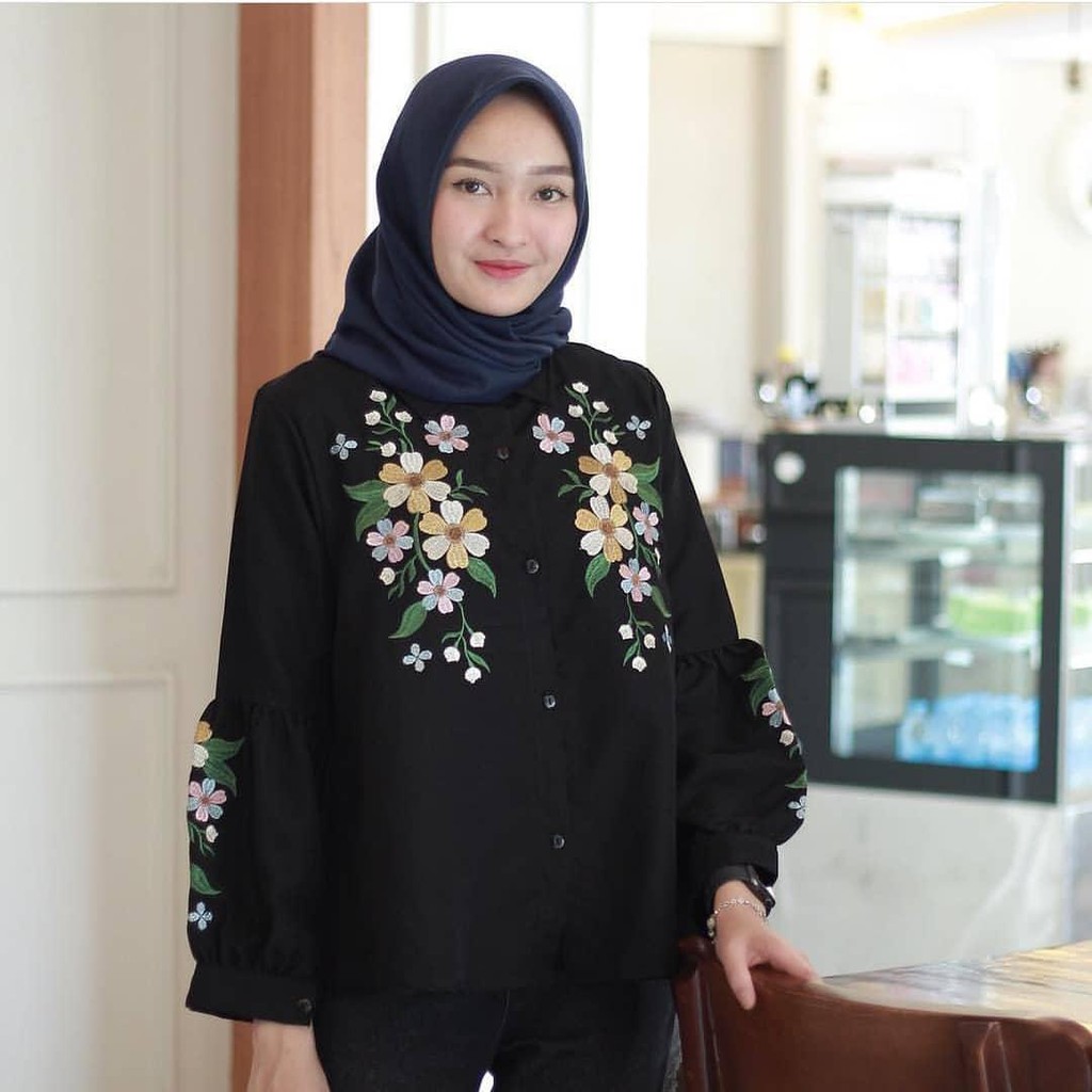 JASMINE TOP Moscrepe Baju  Blouse  Wanita Modern Model 