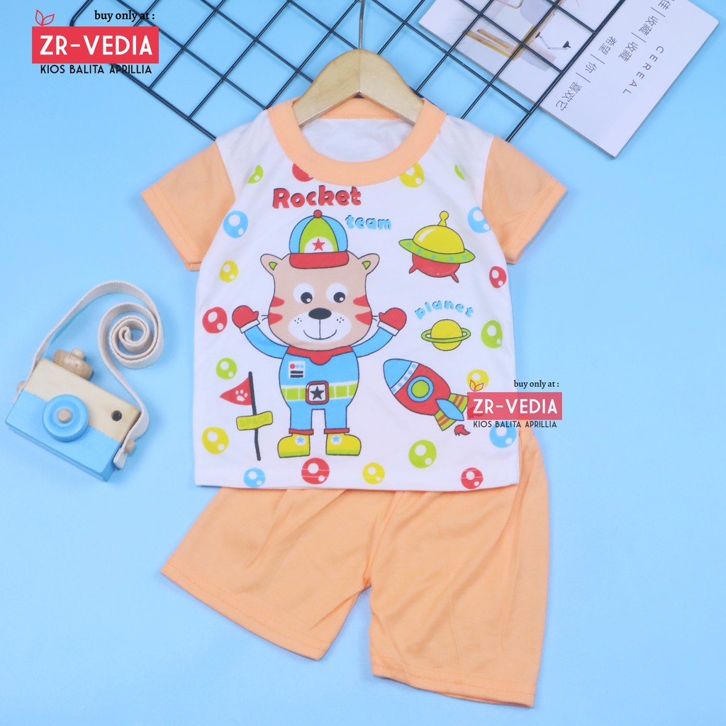 Saka Baby Setelan Uk. Bayi 0-12 Bulan / Born Baju Tidur Anak Lengan Pendek Perempuan Laki Pakaian