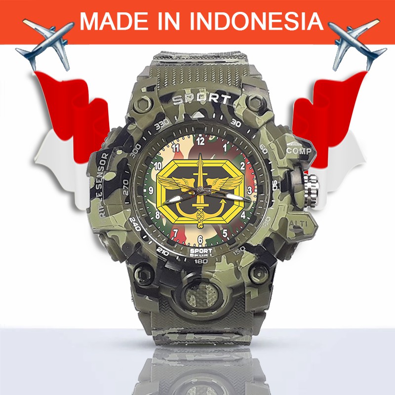 {Istimewa} Jam Tangan KOPASUS (TNI) -Hijau Army Water Resistant