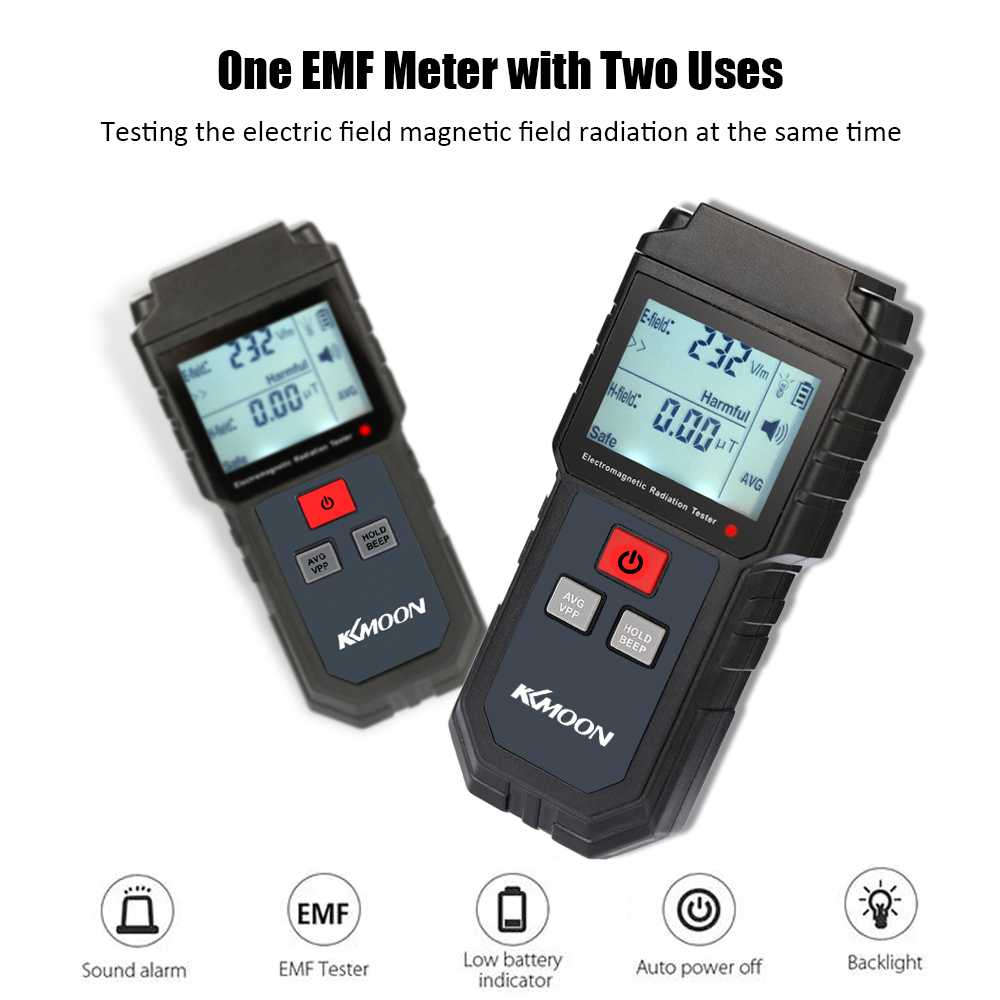 FatihShop KKmoon Electromagnetic Radiation Magnetic Field Dosimeter Detector