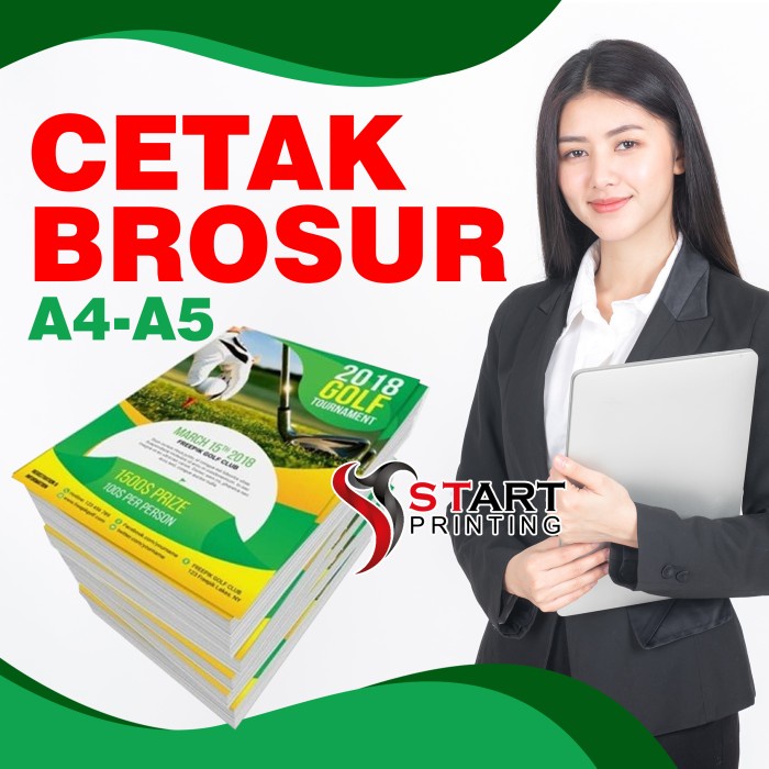 Cetak flayer / brosur A4/A5 Satuan custom design