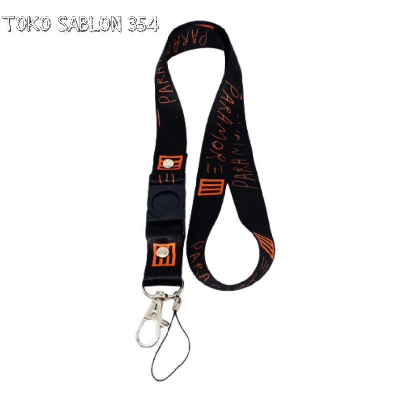 

LANYARD BAND PARAMORE TALI ID CARD GANTUNGAN HP PODS NAME TAG