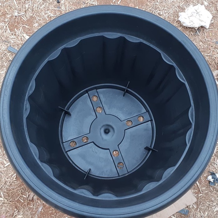 pot bunga hitam diameter 50cm