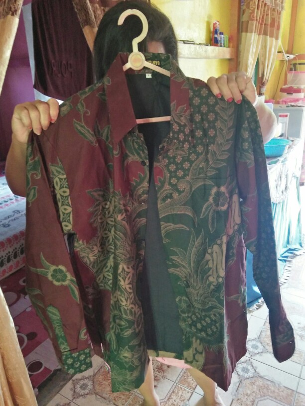 Batik Pria Lengan Panjang Lapis Furing Peksi Kondangan Batik Solo