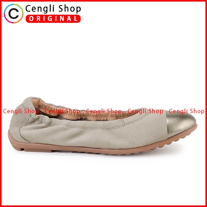 SEPATU FLAT KULIT OBERMAIN WANITA ORIGINAL BRANDED TERBARU BEIGE OW21