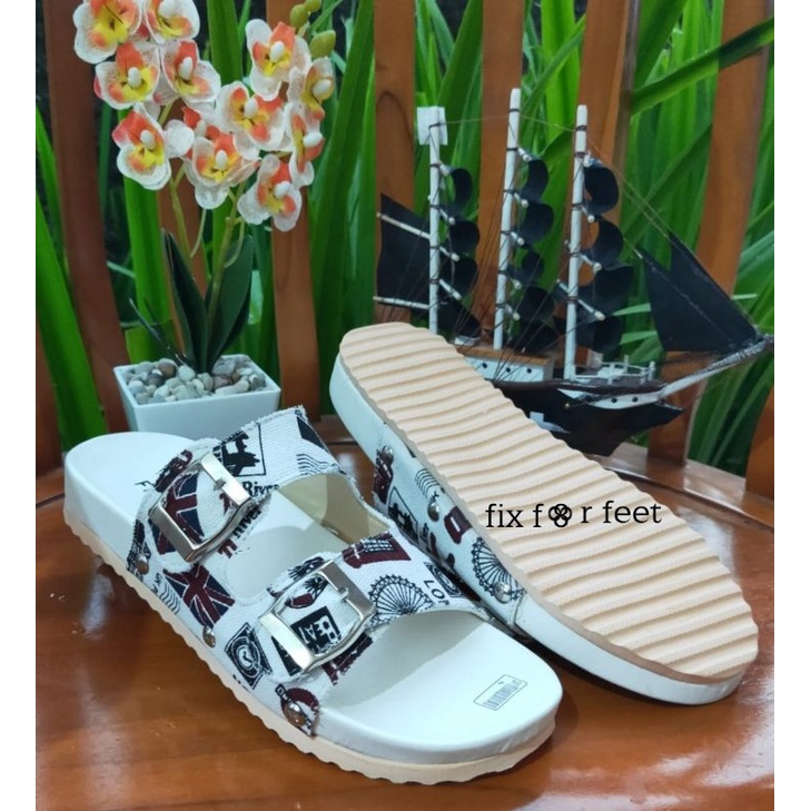 Fahrie shoes sendal flat wanita kokop ban dua gesper fh-50