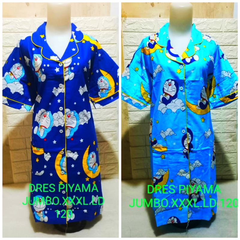 dres piyama wanita jumbo xxxl