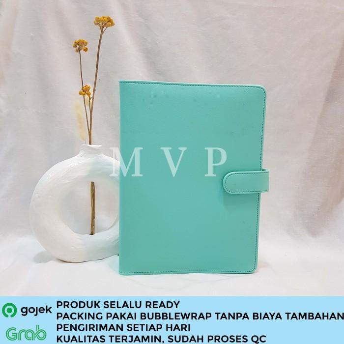 

Jurnalku Binder Kulit Polos Eksklusif 26 Ring Organizer Kertas B5 Mint Green