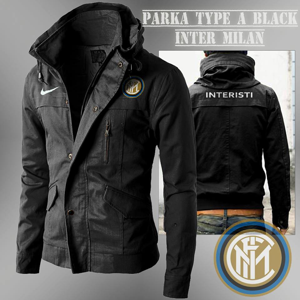 Jaket Parka Tipe A Inter Milan Black