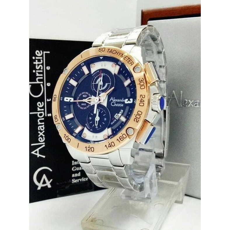 Jam Tangan Pria Original Fashionable Alexandre Christie Ac 6463
