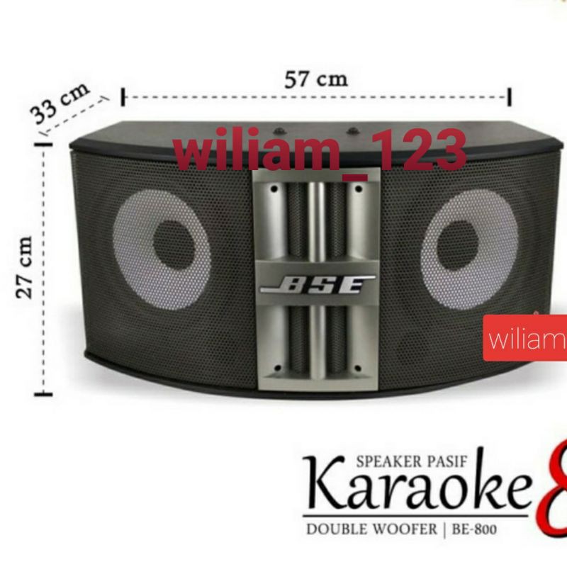 SPEAKER KARAOKE PASIF 8 Inch DOUBLE WOOFER BSE BE-800