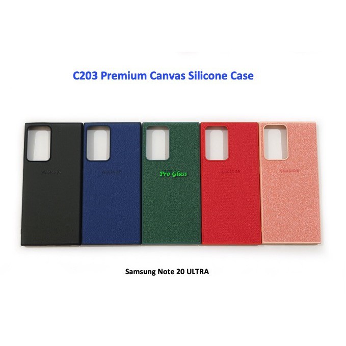 C203 Samsung Note 20 / Note 20 ULTRA  Premium Silicone Canvas Case - Casing kain Kanvas