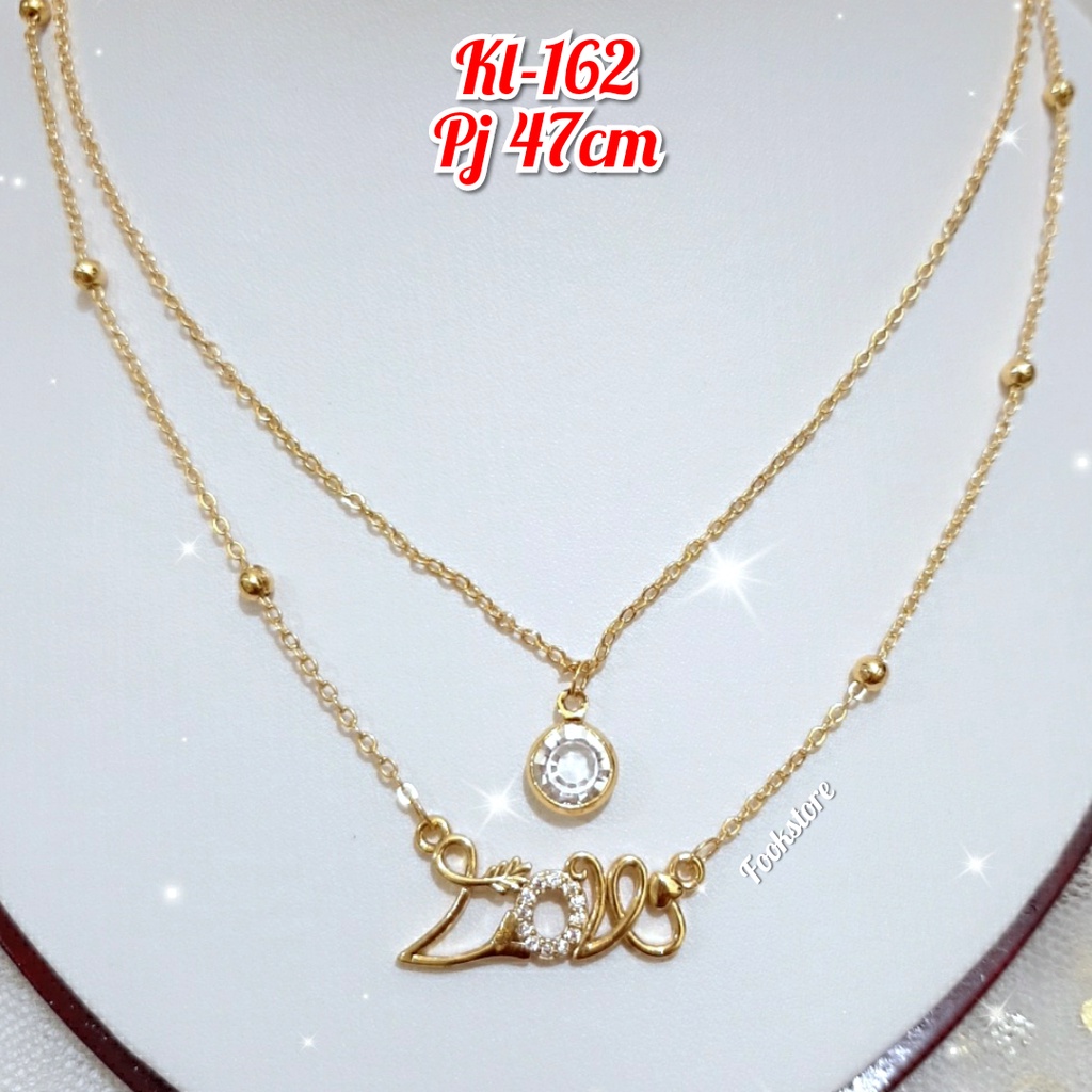 COD KALUNG WANITA MODEL KOREA LIONTIN KOMBINASI 3 WARNA/XUPING/ANTI ALERGI