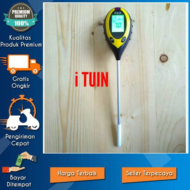 MERK ITUIN DIGITAL PH METER TANAH SOIL TEST 4 IN 1 MOISTURE