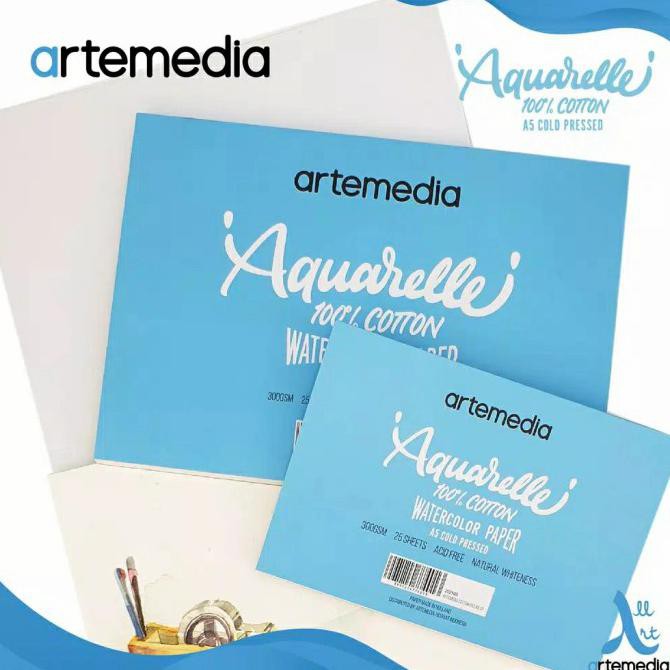 

Bagus Artemedia Aquarelle Cotton Watercolor Paper Buku Gambar Lukis Cat Air - A5 Diskon