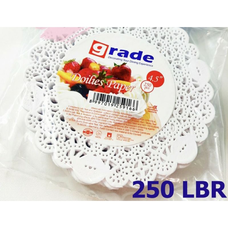 

1 Pack 250 lembar ! Kertas Renda/Doyleys (Doilies Paper) | Alas Kue | Kertas Tatakan | Deco Paper | Scrapbook
