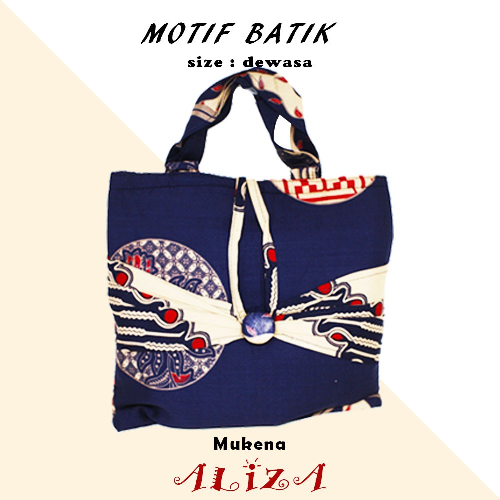MUKENA DEWASA MOTIF / Mukena Aliza Premium Motif Batik - Random Colour