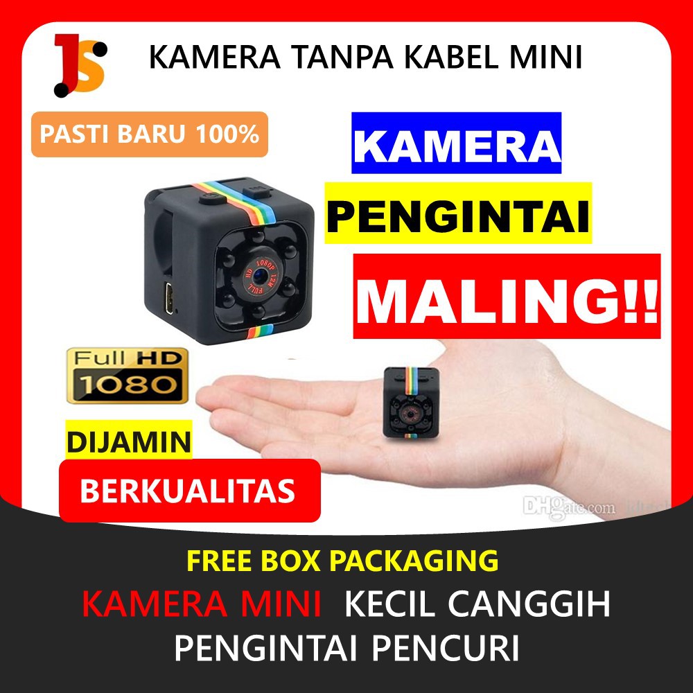 Camera Mini Kamera Pengintai CCTV Mini Kecil Spy Camera Wifi Hidden Camera SQ11 12MP Full HD