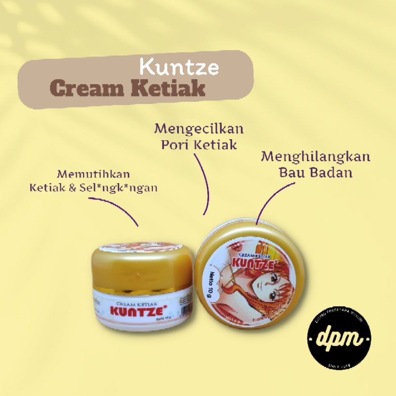 CREAM KETIAK KUNTZE BPOM krim ketiak &amp; selangkangan kuntze BPOM 10 gr Bisa COD