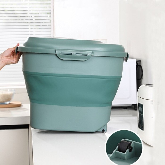 

fs2011bb Tseloop-C203 Dispenser Beras 12Kg Rice Box Tempat Penyimpanan Beras - C203, Abu Sv012Ss