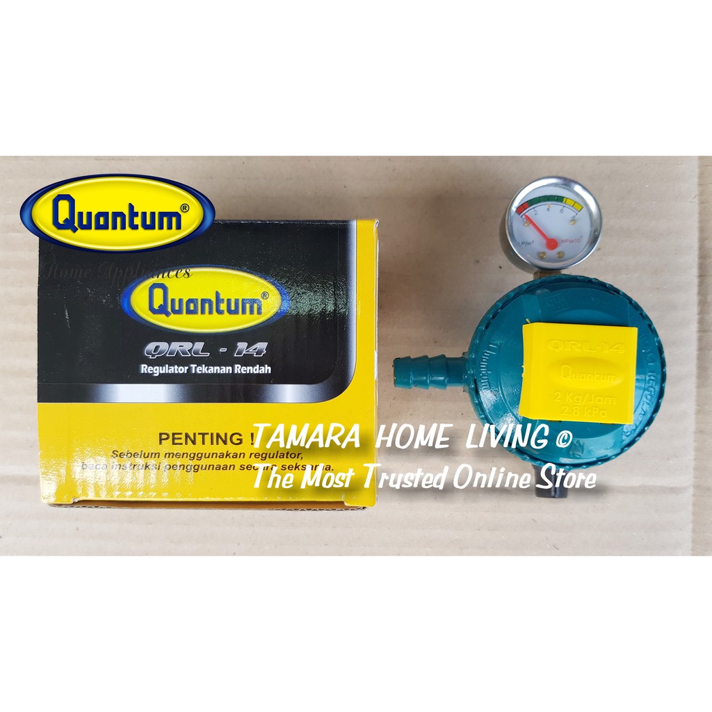 REGULATOR GAS LPG SNI QUANTUM PEMUTUS GAS OTOMATIS + PETUNJUK METER