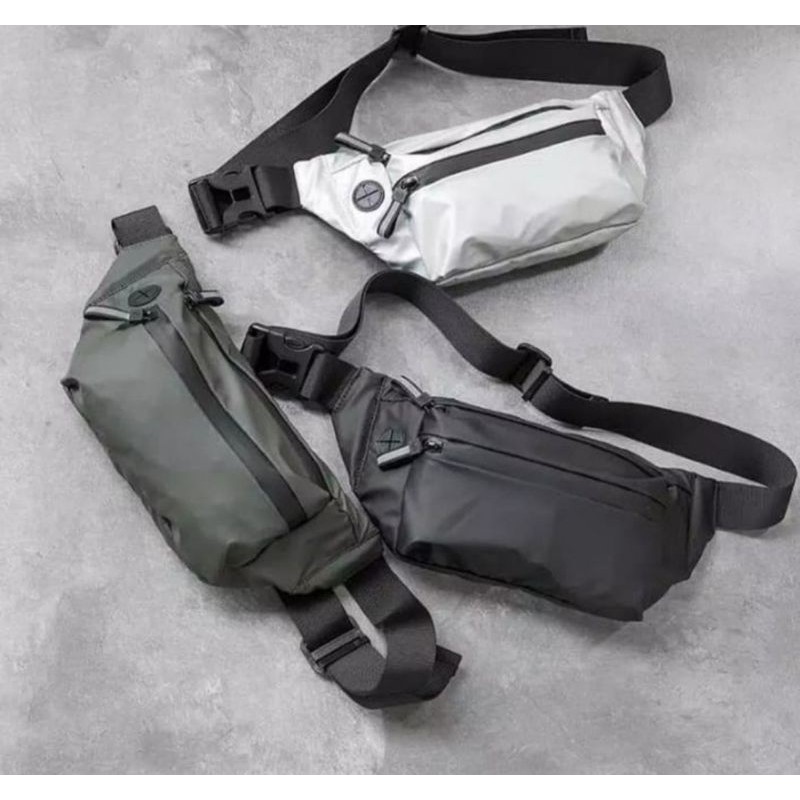 Tas Pria Waistbag Waterproof Tas selempang Anti air Slempang Pria Tas Selempang Keren Tas Slempang Sporty Selempang Pria