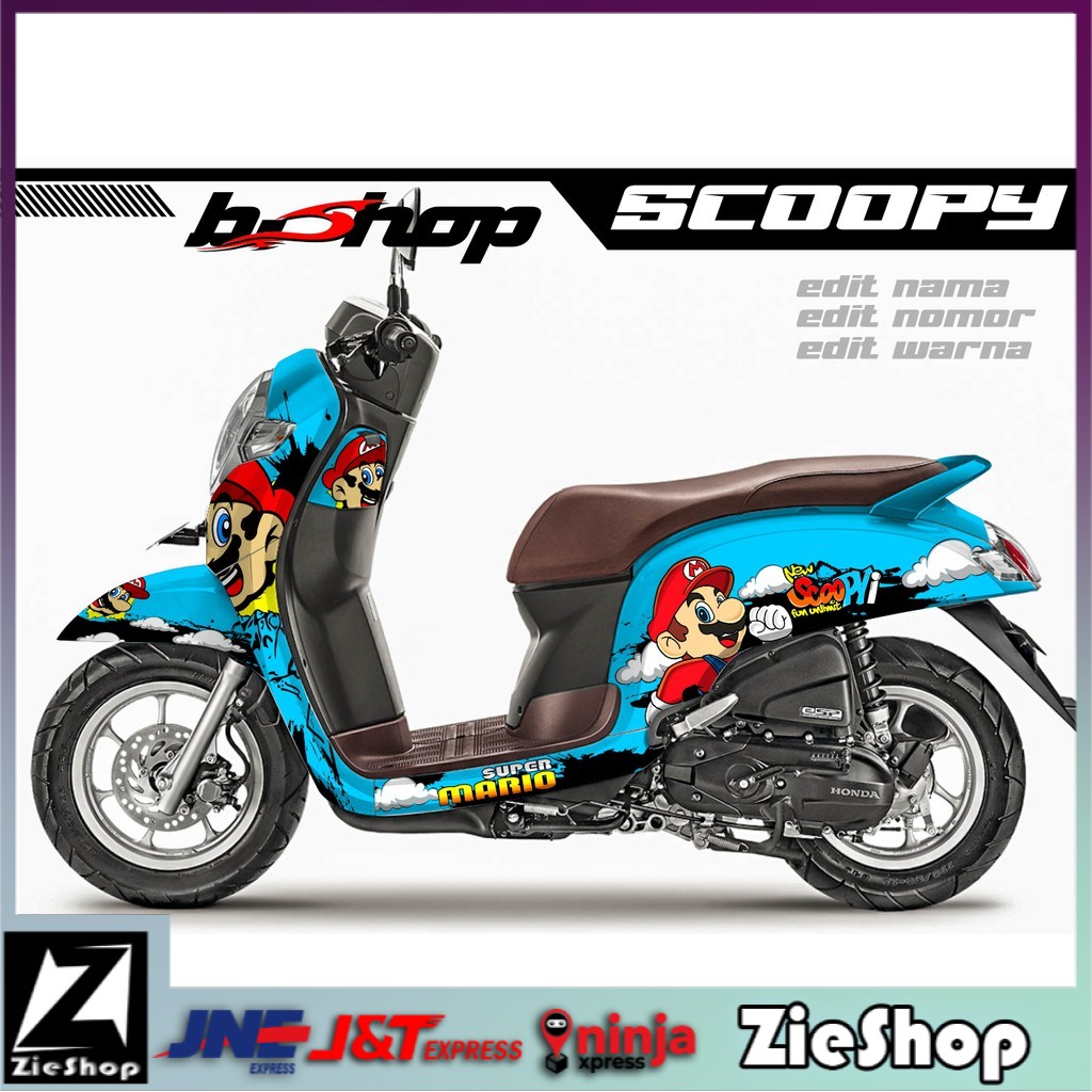 Stiker scoopy full body striping motor scoopy fi variasi Decal motor full body full variasi