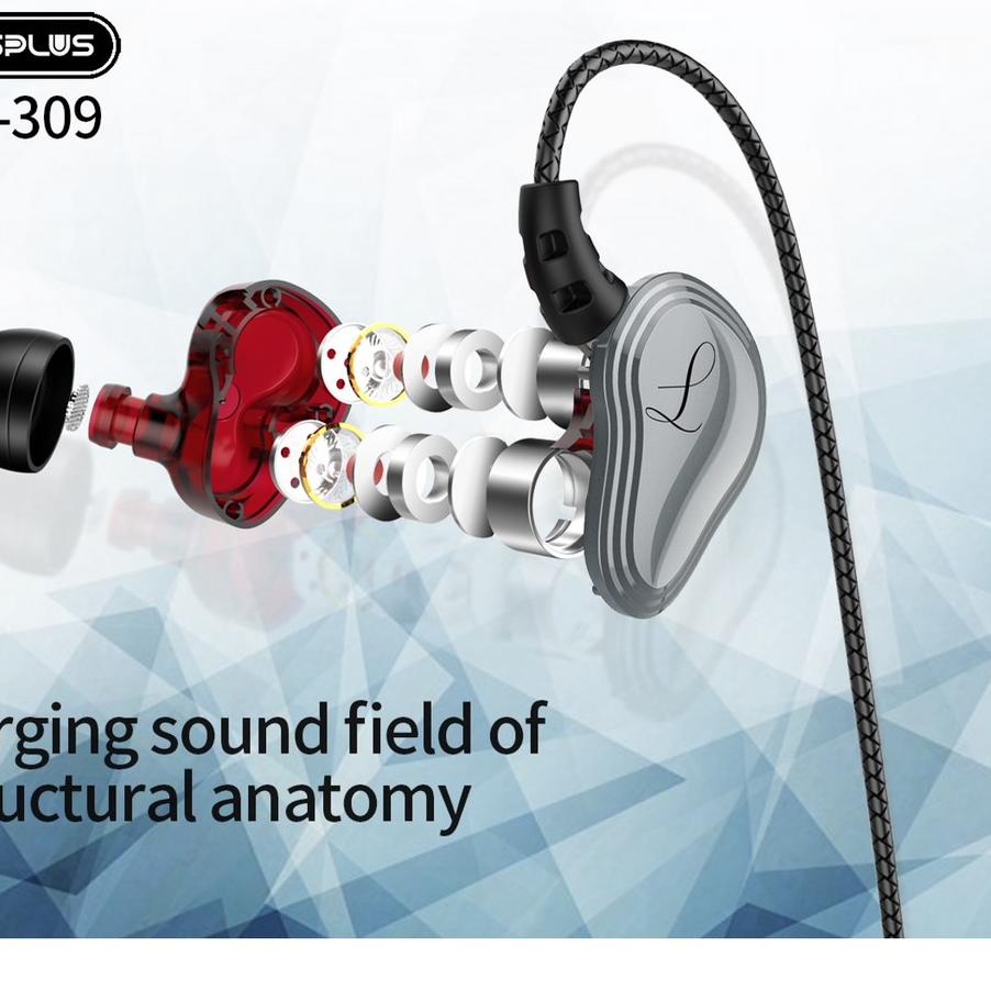 ♩ YESPLUS YS-309 Headset/Handsfree Hifi Sound Wired 4D Earphone+Mic Free Popsocket ➯