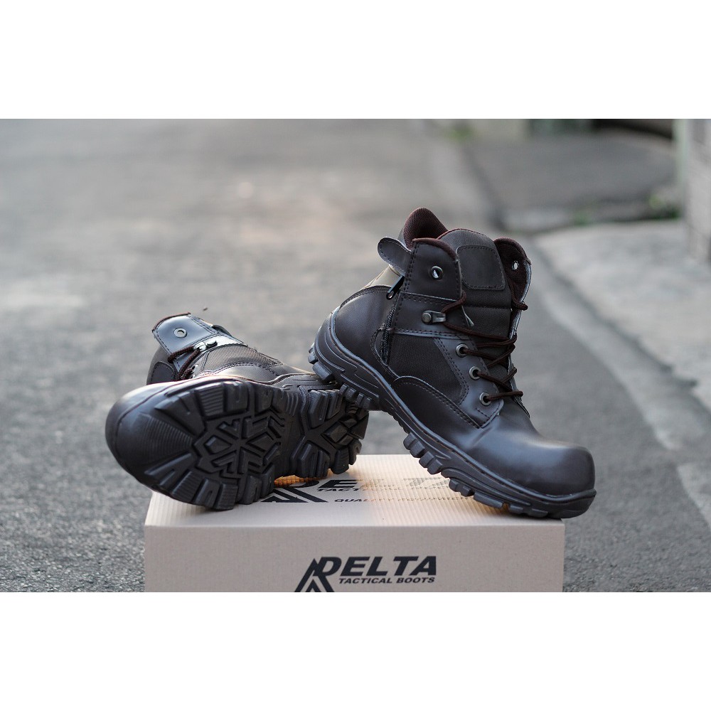 Sepatu Pria Pdl Safety Buts DLT Cheap Pendek 6inc Coklat Ujung besi Kerja Lapangan Outdoor Tracking