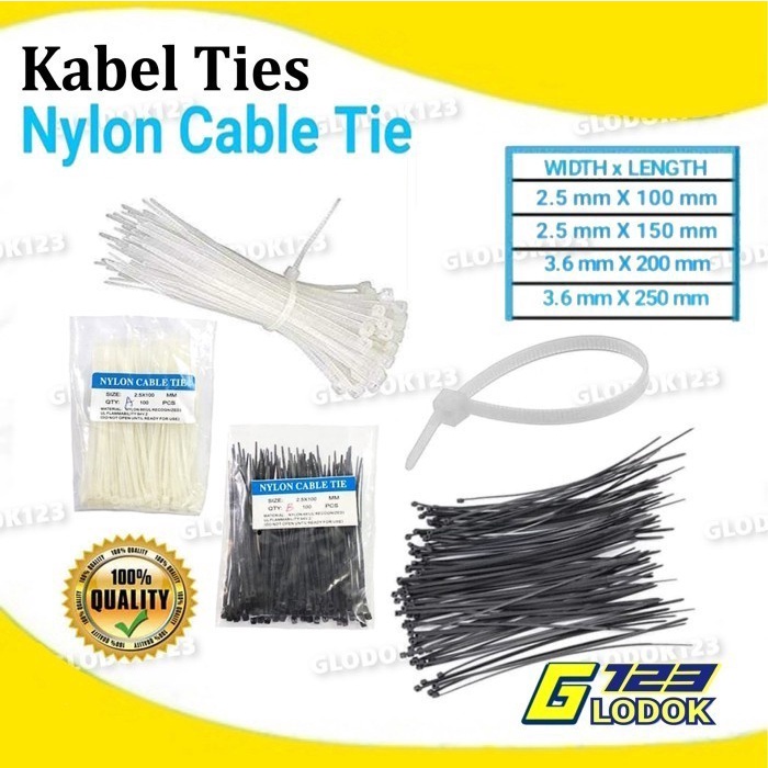 Pengikat kabel Kabel Tie Cable Nylon Ties (B)