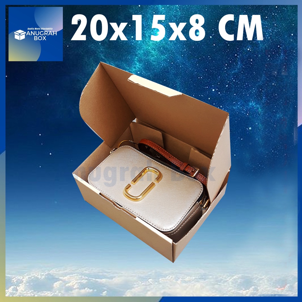 

Kardus 20x15x8 cm (ECER) diecut dus donut pizza kotak packing aksesories baju kue hampers giftbox