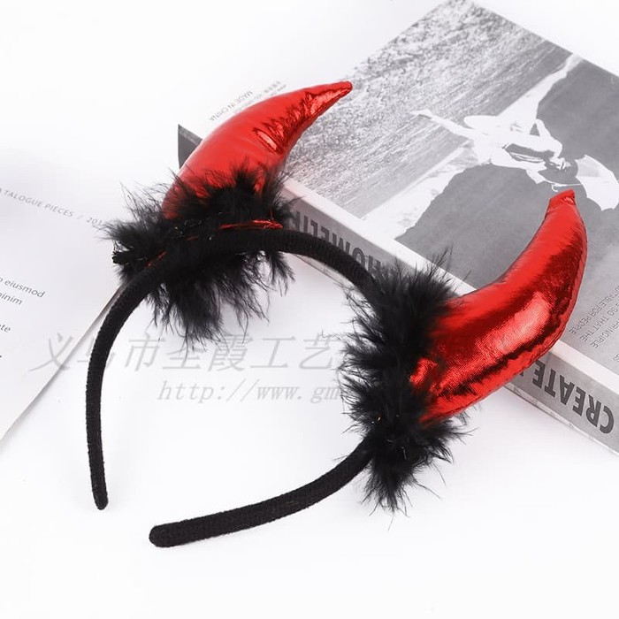 HDES set 3 pcs ekor bando devil iblis headband halloween cosplay